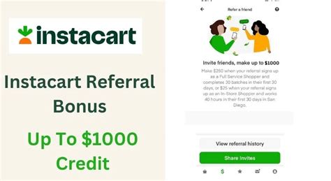 instacart referral bonus.